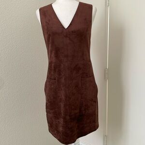 BCBG MaxAzria Brown Faux Suede “Hedi” Dress. Size XS